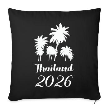 Thailand 2026 Palm Trees Design - Sofa pillowcase 17,3'' x 17,3'' (45 x 45 cm) - black - Front