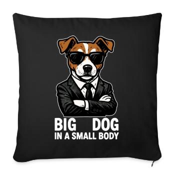 Jack Russell Terrier Anzug Chef Hund Geschenk - Sofa pillowcase 17,3'' x 17,3'' (45 x 45 cm) - black - Front