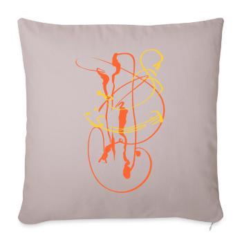 Abstract - Sofa pillowcase 17,3'' x 17,3'' (45 x 45 cm) - light taupe - Front