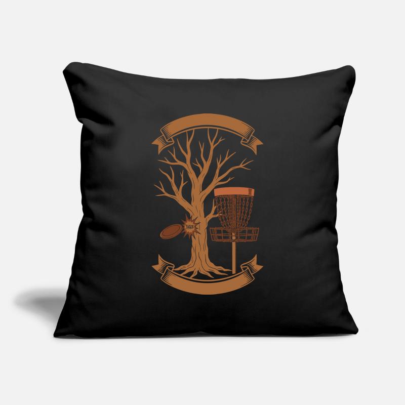 THACK Arbre Hit Disc Golf Panier Disque Volant Housse de coussin décorative 45 x 45 cm
