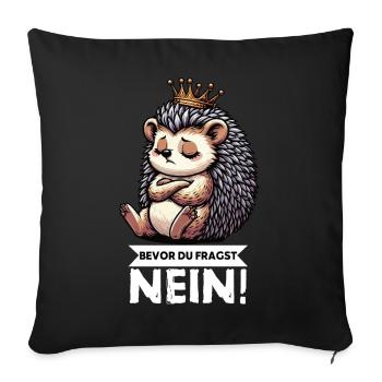 Before You Ask Hedgehog Hedgehog Lover Hedgehog Stinger - Sofa pillowcase 17,3'' x 17,3'' (45 x 45 cm) - black - Front