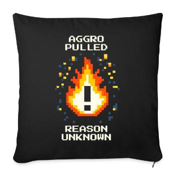 Aggro Drawn | Social Work Everyday Life Humor - Sofa pillowcase 17,3'' x 17,3'' (45 x 45 cm) - black - Front