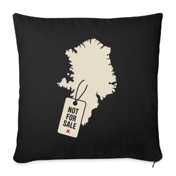 Greenland Not For Sale Sovereignty Protest - Sofa pillowcase 17,3'' x 17,3'' (45 x 45 cm) - black - Front