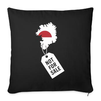 Greenland Not For Sell - Design statement - Housse de coussin décorative 45 x 45 cm - noir - Devant