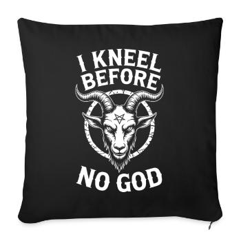 No God Goat Emblem - Sofa pillowcase 17,3'' x 17,3'' (45 x 45 cm) - black - Front