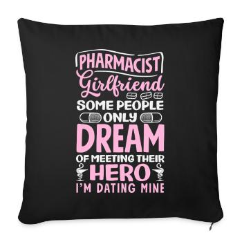 Pharmacist Girlfriend Heroine Pharmacy Assistant - Sofa pillowcase 17,3'' x 17,3'' (45 x 45 cm) - black - Front