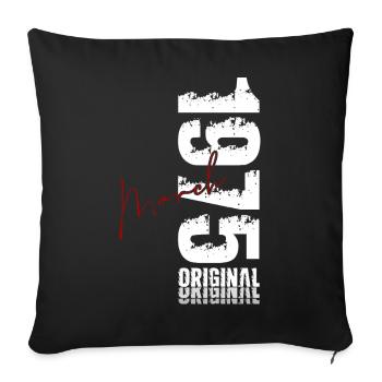 51st Birthday Gift Husband Wife March 1975 - Sofa pillowcase 17,3'' x 17,3'' (45 x 45 cm) - black - Front