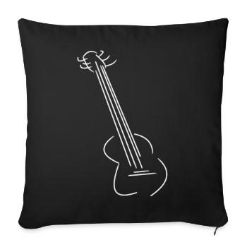 Gitarre Geschenk Rockmusik - Sofakissenbezug 45 x 45 cm - Schwarz - Vorne
