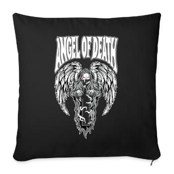 Todesengel Gotik-Emblem - Sofakissenbezug 45 x 45 cm - Schwarz - Vorne