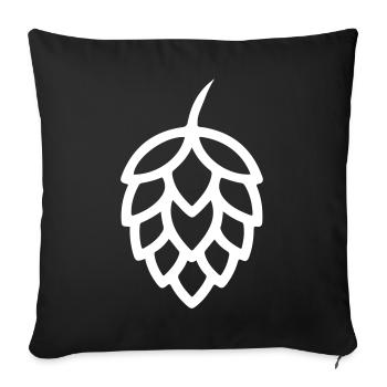 Hops Icon - Sofa pillowcase 17,3'' x 17,3'' (45 x 45 cm) - black - Front