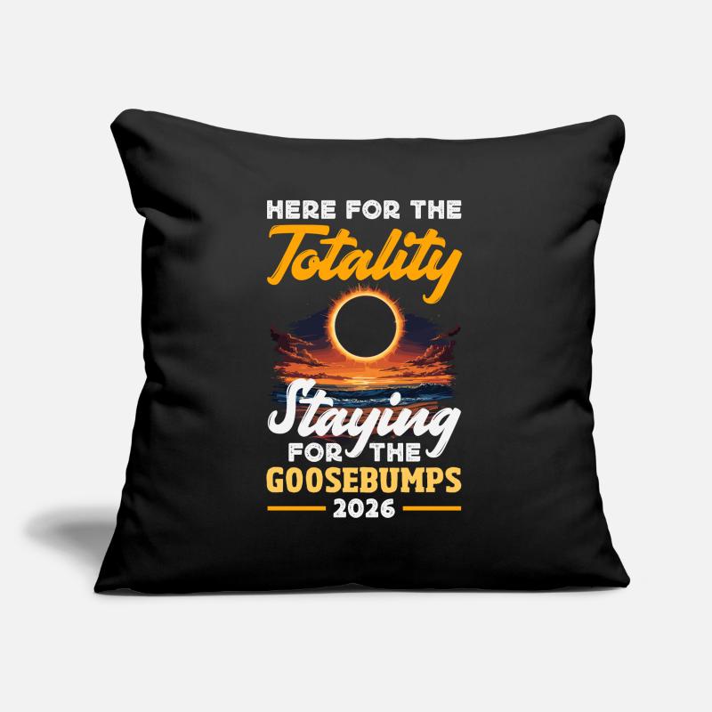 Solar eclipse 2026, August 12 Sofa pillowcase 17,3'' x 17,3'' (45 x 45 cm)
