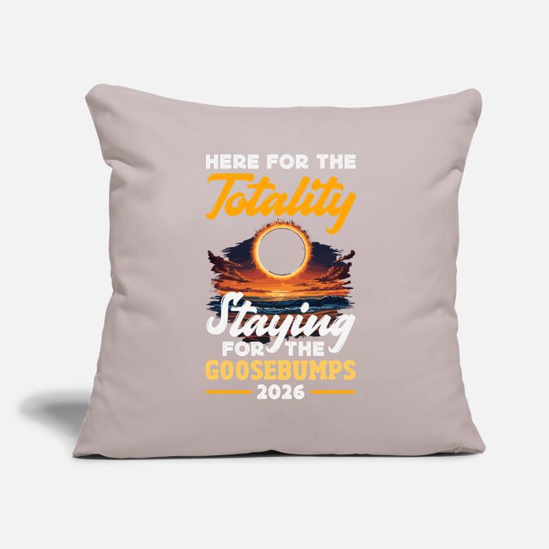 Solar eclipse 2026, August 12 Sofa pillowcase 17,3'' x 17,3'' (45 x 45 cm)