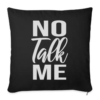 Pas de discours introverti antisocial drôle - Housse de coussin décorative 45 x 45 cm - noir - Devant
