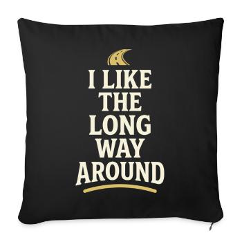 Truck Sim Truck Simulator Sim Trucker Long Haul - Sofa pillowcase 17,3'' x 17,3'' (45 x 45 cm) - black - Front
