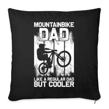 Mountain Bike Dad Bike MTB Downhill - Sofa pillowcase 17,3'' x 17,3'' (45 x 45 cm) - black - Front