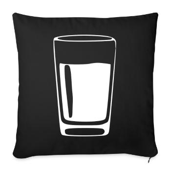 Glass Drinks Bar Gastronomy Gift - Sofa pillowcase 17,3'' x 17,3'' (45 x 45 cm) - black - Front