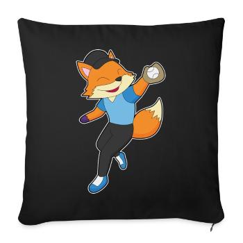 Fox Baseball Baseball Glove - Sofa pillowcase 17,3'' x 17,3'' (45 x 45 cm) - black - Front