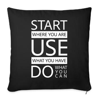 Do_what_you_can - Sofakissenbezug 45 x 45 cm - Schwarz - Vorne