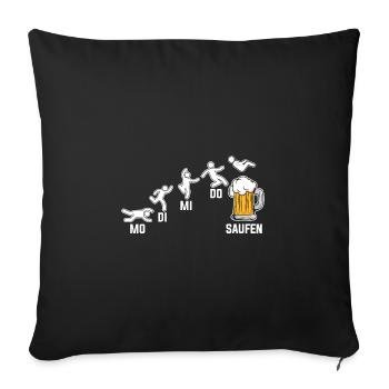Alcool, Fête, Buveur De Bière, Bière - Housse de coussin décorative 45 x 45 cm - noir - Devant