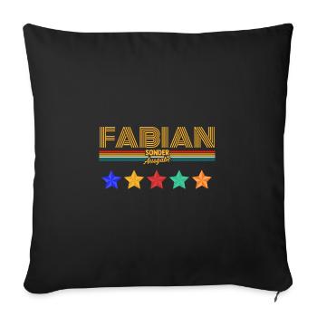 Fabien - Housse de coussin décorative 45 x 45 cm - noir - Devant