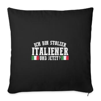 Italians Italy - Sofa pillowcase 17,3'' x 17,3'' (45 x 45 cm) - black - Front