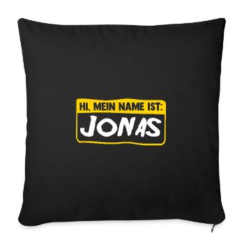 Jonas - Housse de coussin décorative 45 x 45 cm - noir - Devant