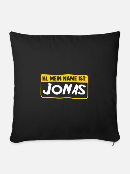Jonas - Sofakissenbezug 45 x 45 cm - Schwarz
