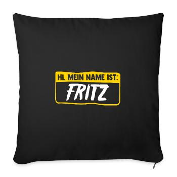 Fritz - Sofakissenbezug 45 x 45 cm - Schwarz - Vorne