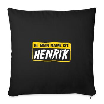 Henrik - Sofa pillowcase 17,3'' x 17,3'' (45 x 45 cm) - black - Front