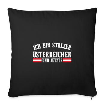 Austrians Austria - Sofa pillowcase 17,3'' x 17,3'' (45 x 45 cm) - black - Front