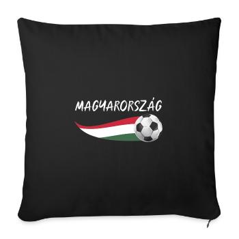 Magyars Hongrie - Housse de coussin décorative 45 x 45 cm - noir - Devant