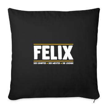 Felix - Housse de coussin décorative 45 x 45 cm - noir - Devant