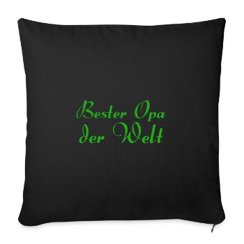 Bester Opa der Welt - Sofakissenbezug 45 x 45 cm - Schwarz - Vorne