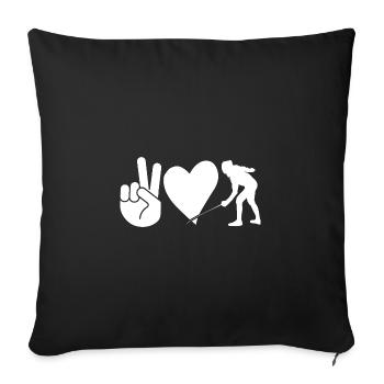 Fencing Fencing - Sofa pillowcase 17,3'' x 17,3'' (45 x 45 cm) - black - Front