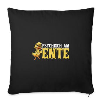 Psychically on the duck - Sofa pillowcase 17,3'' x 17,3'' (45 x 45 cm) - black - Front