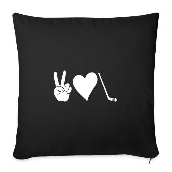 Hockey Players Hockey - Sofa pillowcase 17,3'' x 17,3'' (45 x 45 cm) - black - Front