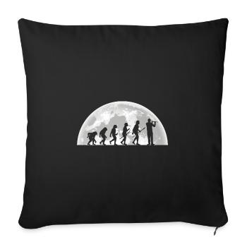 Flautist Evolution Flute - Sofa pillowcase 17,3'' x 17,3'' (45 x 45 cm) - black - Front