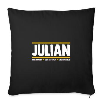 Julian - Sofa pillowcase 17,3'' x 17,3'' (45 x 45 cm) - black - Front