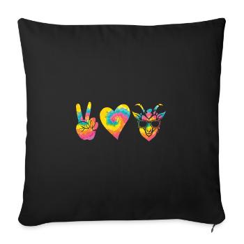 Chèvres - Housse de coussin décorative 45 x 45 cm - noir - Devant