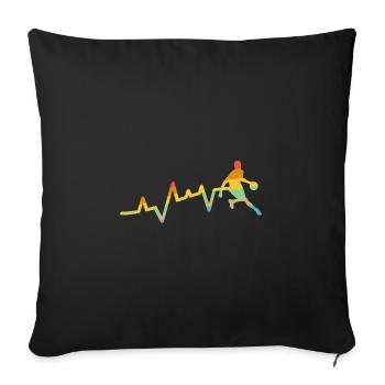 Basketball Players Evolution Basketball - Sofa pillowcase 17,3'' x 17,3'' (45 x 45 cm) - black - Front