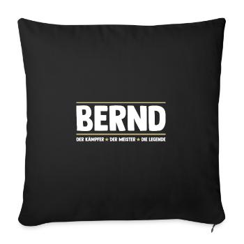 Bernd - Sofa pillowcase 17,3'' x 17,3'' (45 x 45 cm) - black - Front