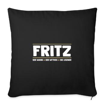 Fritz - Sofakissenbezug 45 x 45 cm - Schwarz - Vorne