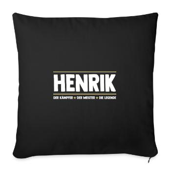 Henrik - Housse de coussin décorative 45 x 45 cm - noir - Devant