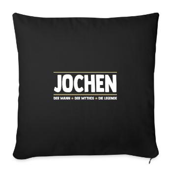 Jochen - Sofakissenbezug 45 x 45 cm - Schwarz - Vorne