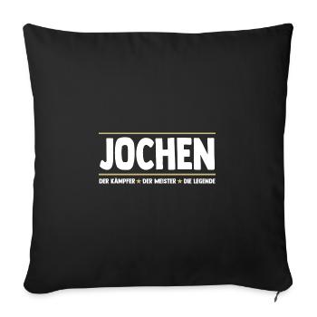 Jochen - Sofakissenbezug 45 x 45 cm - Schwarz - Vorne