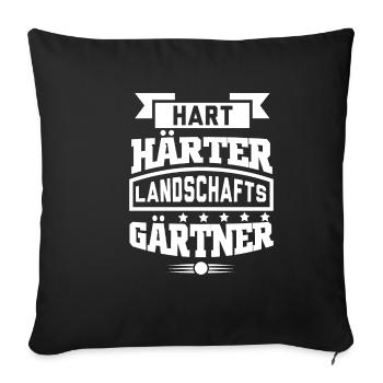 Hart Härter Landschaftsgärtner Garten Gärtner - Sofakissenbezug 45 x 45 cm - Schwarz - Vorne