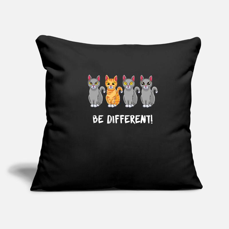 Soyez différent - Chat disant chat - chats mignons Housse de coussin décorative 45 x 45 cm