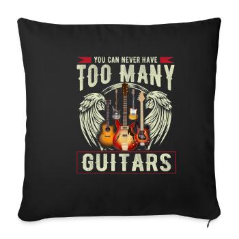 Funny Guitar Saying Guitar Player Musician G - Sofa pillowcase 17,3'' x 17,3'' (45 x 45 cm) - black - Front