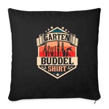 Garten Buddel Shirt Vintage Gartenarbeit Retro Gär - Sofakissenbezug 45 x 45 cm - Schwarz - Vorne