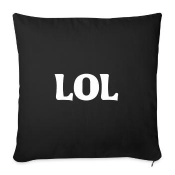 LOL - Sofakissenbezug 45 x 45 cm - Schwarz - Vorne